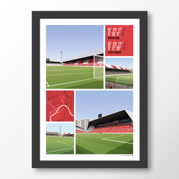 Brentford Views Of Griffin Park And Gtech Stadium Print, 7 of 7