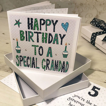 Personalised Grandad Birthday Book Card, 8 of 8