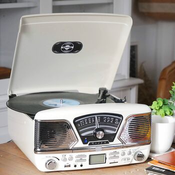 Roxy 60's Style Retro Five In One Record Player System, 2 of 8