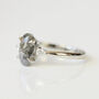 Elongated Oval Salt And Pepper Diamond Engagement Ring, thumbnail 2 of 2