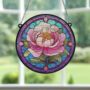 Peony Stained Glass Effect Suncatcher, thumbnail 2 of 6