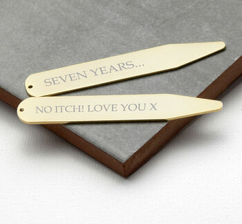 Personalised Gold Plated Collar Stiffeners, 3 of 7