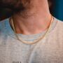Gold Plated 4mm Franco Chain, Steel Necklace For Men, thumbnail 1 of 8