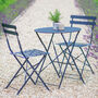 Small Bistro Set In Steel Blue, thumbnail 1 of 2