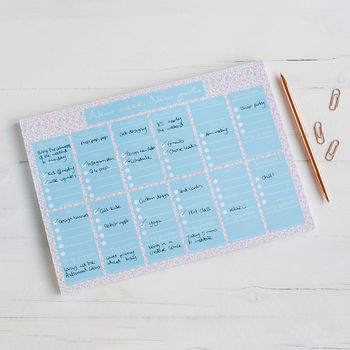 New Week New Goals To Do List Weekly Planner Desk Pad, 4 of 10