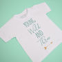 'Young Wild And Three' Arrow Kids Birthday T Shirt, thumbnail 1 of 2