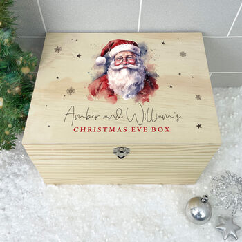Personalised Traditional Santa Christmas Eve Box Five Sizes, 6 of 8