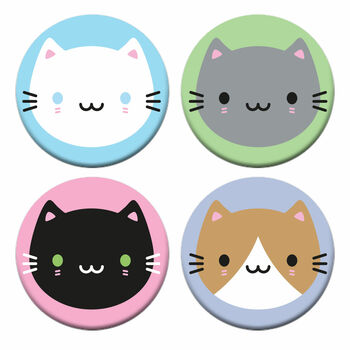 Kawaii Cats Badge Set, 2 of 5