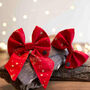Red Christmas Star Dog Sailor Bow, thumbnail 1 of 4