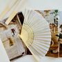 Personalised White Portable Silk Fan Gift For Women, thumbnail 3 of 12