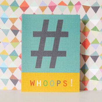 Mini Hashtag Whoops Card, 3 of 5