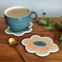 Flower Shaped Ceramic Coaster, thumbnail 7 of 9