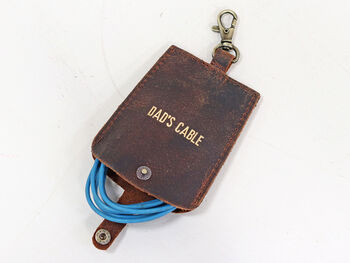 Leather Cable Organiser Keyring, 2 of 12