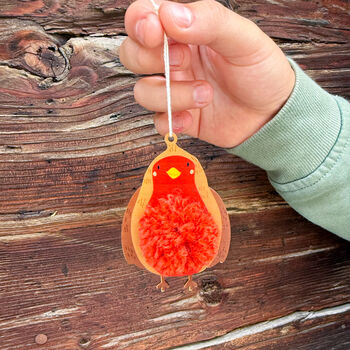 Make Your Own Pom Pom Robin Decoration Kit, 7 of 7