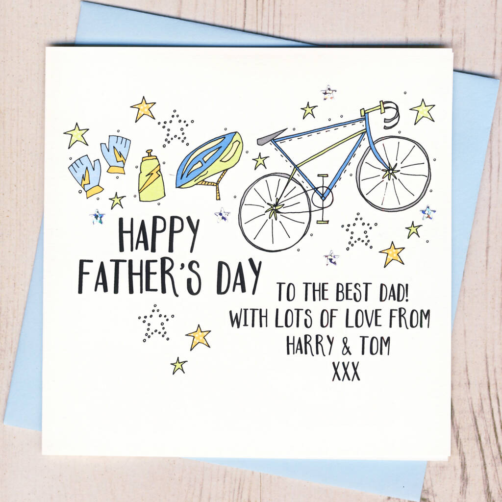 cycling fathers day cards