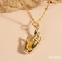 Jnana Mudra Gold Vermeil, Sterling Silver Pendant Necklace, thumbnail 5 of 12