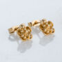 9ct Gold Flower Stud Earrings, thumbnail 4 of 9