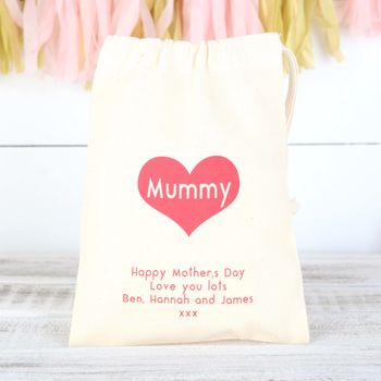 Personalised Love Heart Valentines Cotton Bags, 3 of 5