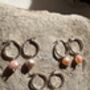 Pearls On Sterling Silver Hoop Earrings, thumbnail 1 of 6