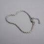 Steel Thin Rope Bracelet Adjustable Chain, thumbnail 4 of 11