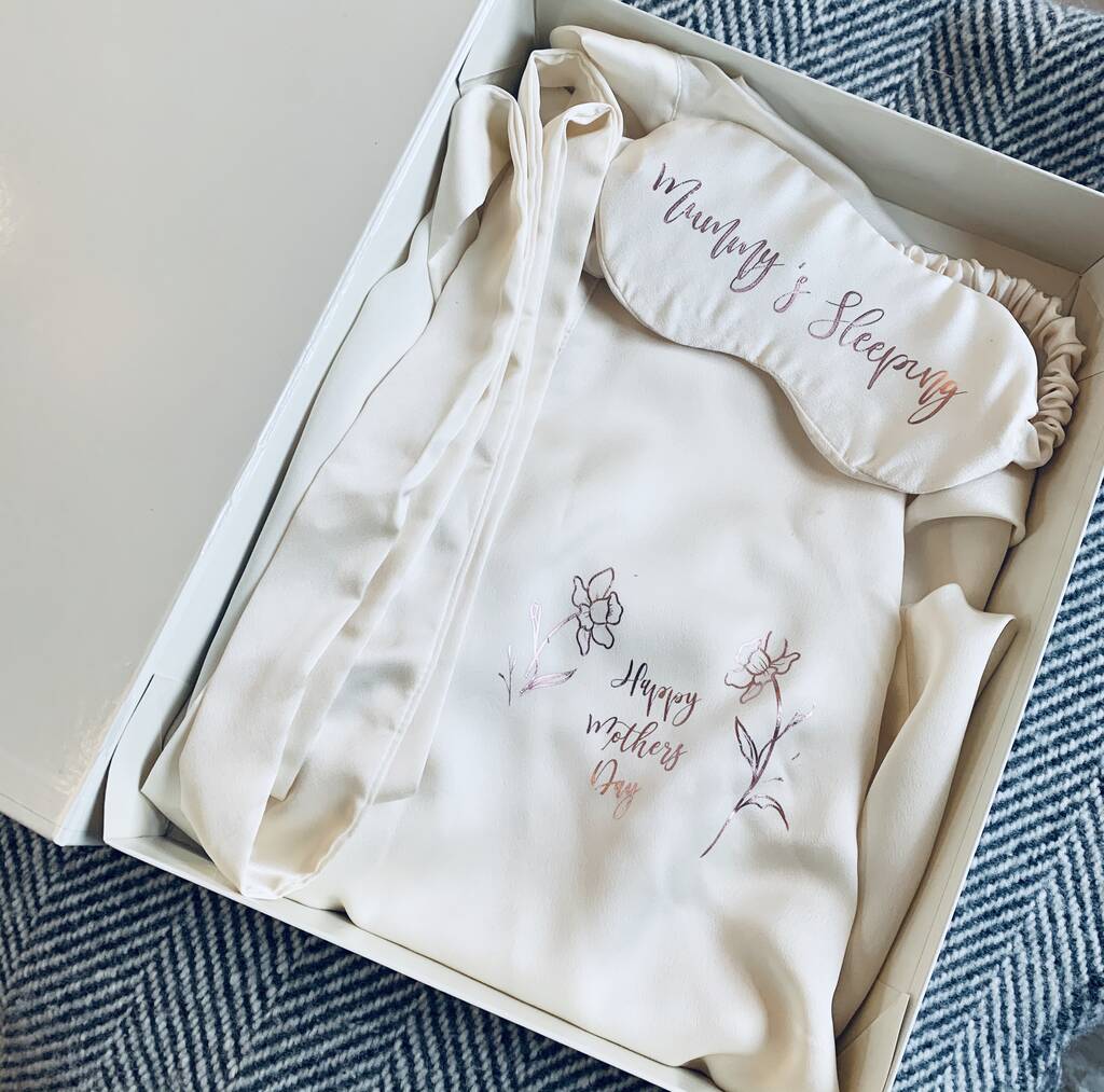 Dressing Gown And Sleep Mask Gift Set By Matchimony