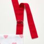 Personalised Pink Red Love Hearts Premium Cotton Apron, thumbnail 3 of 9