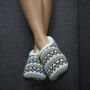 Natalia Pastel Heart Knit Women's Slippers Indoor/Garden Shoes, thumbnail 3 of 7