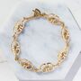 Monogrammed 18kt Gold Plated Silver Charm Bracelet, thumbnail 1 of 9