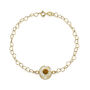 Real Flower Heart Chain 18ct Gold Plated Silver Bracelet – 11 Floral Styles, thumbnail 5 of 12