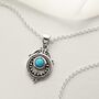 Sterling Silver Gemstone Victorian Necklace, thumbnail 8 of 12