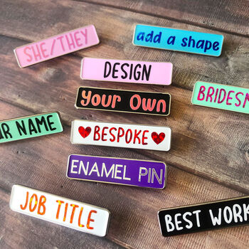 Personalised Design Your Rectangle Enamel Pin, 4 of 7