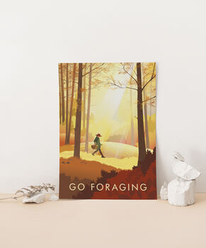 Go Foraging Travel Poster Art Print, 2 of 8