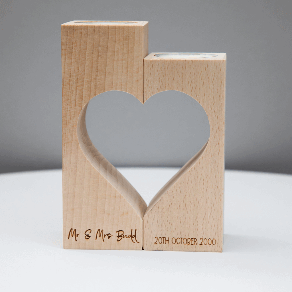 Personalised Wedding Anniversary Gift Candle Holder Set, 2 of 12