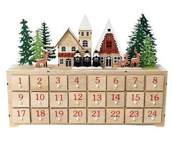 Wooden Advent Calendar With Carol Singers, 2 of 2