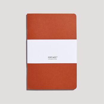 Eco Friendly Recycled Paper Notebook / Rust Orange, 2 of 6