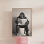 Gorilla On Toilet Funny Picture, thumbnail 2 of 4