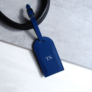 Couples Handmade Personalised Leather Luggage Tag Set, 3 of 8