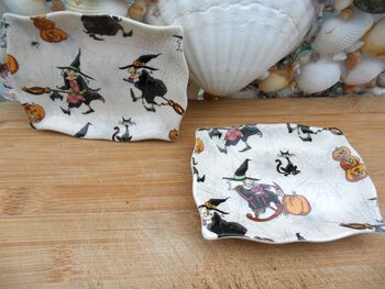 Set Of Two Handmade Soap Dishes In Witches Design, 9 of 10