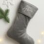 Velvet Personalised Christmas Stocking, thumbnail 4 of 6
