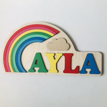 Rainbow Personalised Name Puzzle, 5 of 5