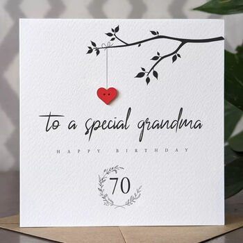 Personalised 70th Birthday Card For Special Grandma, 4 of 4