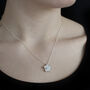April Birthstone Diamond Colour Cz Silver Necklace, thumbnail 2 of 4