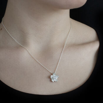 April Birthstone Diamond Colour Cz Silver Necklace, 2 of 4
