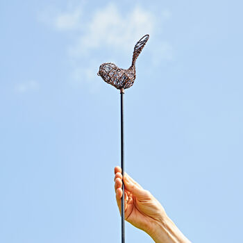 Recycled Metal Bird Garden Stake Decoration, 4 of 9