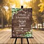 Welcome Wedding Sign With Printed Greenery, thumbnail 1 of 2