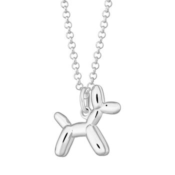Balloon Dog Necklace, Sterling Silver Or Gold Plated, 9 of 11