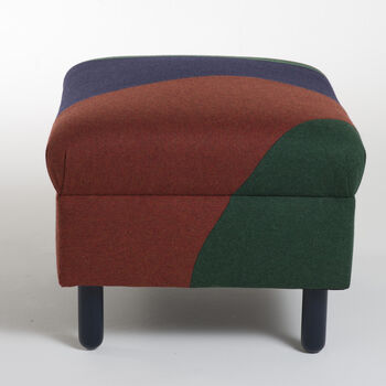 Bespoke Fabric Colour Block Footstool, 7 of 12