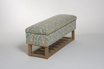 Bespoke Floral Fabric Storage Bench For Shoes, 3 of 10