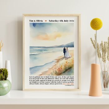 Personalised Wedding Print Love Is Patient Two, 6 of 9