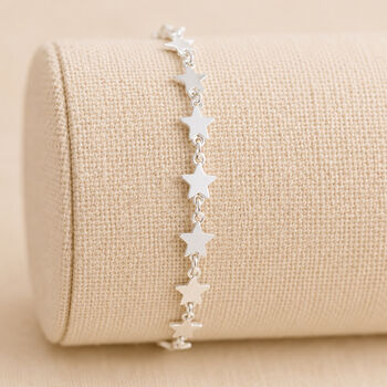 Adjustable Sterling Silver Multi Star Bracelet, 3 of 9
